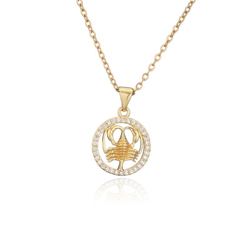 Trendsmax 12 Sterrenbeeld Sterrenbeelden Hangers Kettingen Voor Vrouwen Mannen 585 Rose Goud Mannelijke Sieraden Mode Verjaardagscadeautjes GPM16: 10