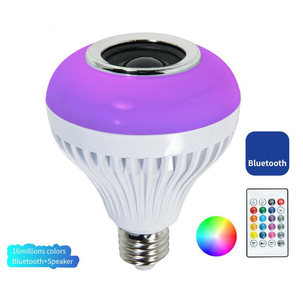 5-7W Wireless Bluetooth Speaker Lamp LED RGB Music Playing Bulb Light E27 Dimmable, 6500K Cool White Emergency Bathroom Wifi