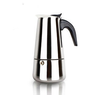 Rustfrit stål moka kaffemaskine gryde mokka espresso latte komfur filter kaffekande 100ml 200ml 300ml 400ml percolator værktøj: 300ml