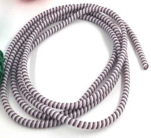 2 stk 1.15m hovedtelefon linje kabel beskytter etui ledning beskyttende wrap kabel opruller 3 farve  in 1 til iphone mobiltelefon: 5
