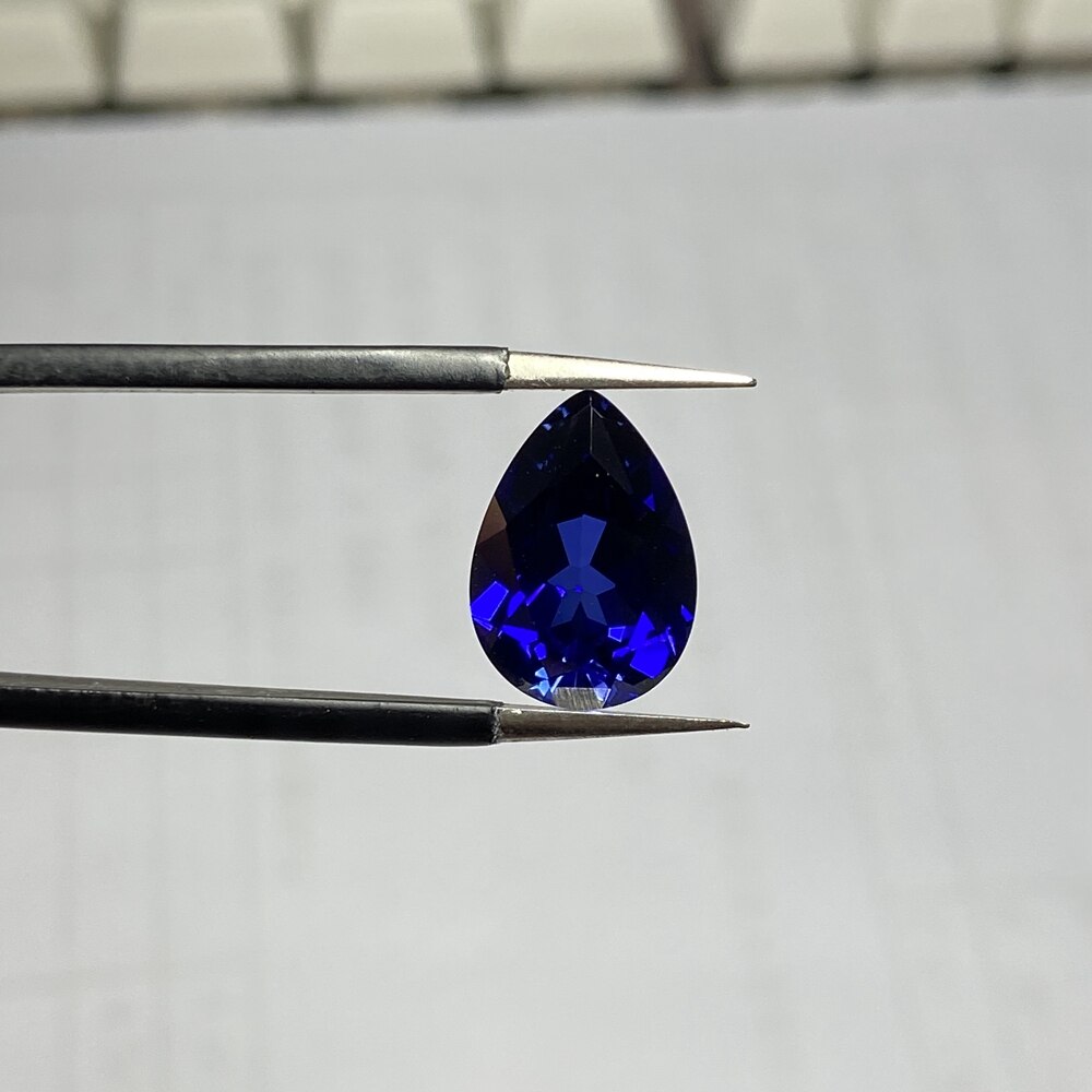 10X14Mm Peervorm 5A 6 Carat Losse Gemston Korund Royal Blue Sapphire