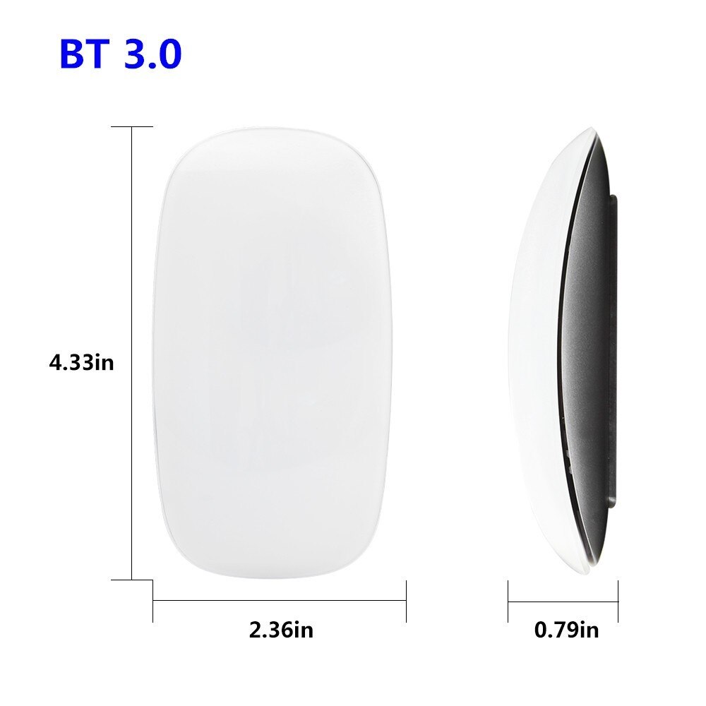 Ratón inalámbrico con Bluetooth 3,0, periférico ultrafino, ergonómico, Arc Touch, 1600 DPI, para ordenador y portátil