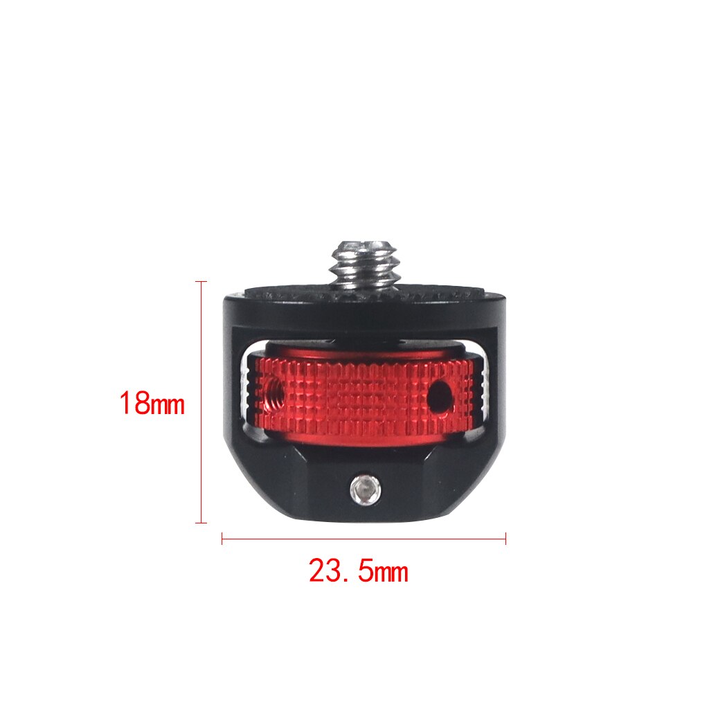 360 Swivel Adjustable 1/4&quot; Male to Female Camera Adapter Screw for DJI Pocket 2 for FIMI PALM 2 for Insta360 ONE X2 Accessories: Black Red Mix