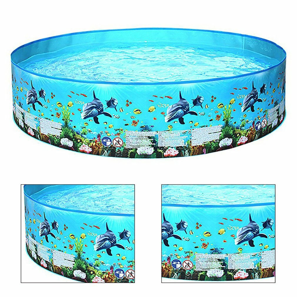 122/152/183/244CM Swimming Pools Above Ground Folding Round Bathing Summer Adults Kids Family Outdoor Inflatable Swimming Pools