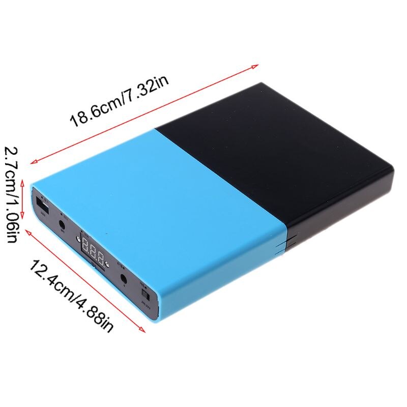 Power bank diy 18650 qc 3.0 sorties usb  dc 1-24v 12x batteries pour ordinateur portable et téléphone