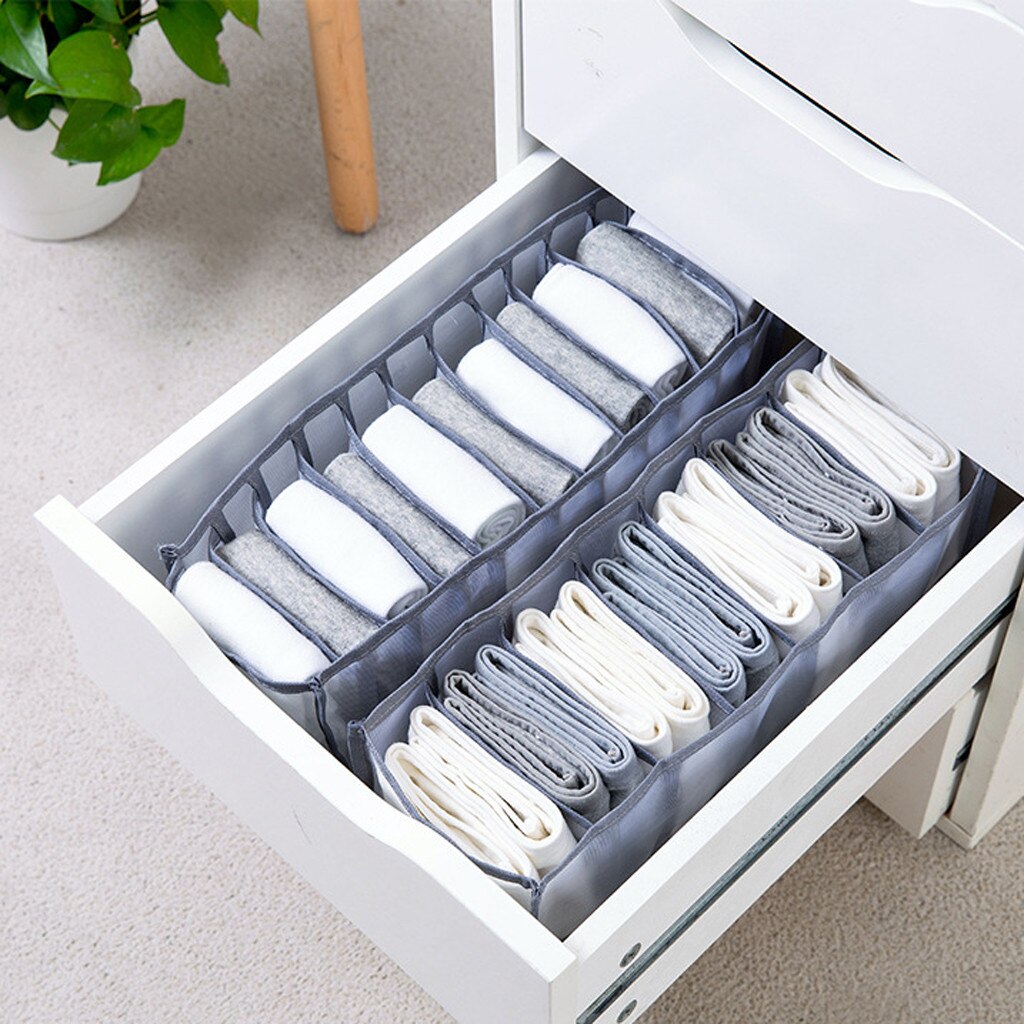 Household Foldable Mesh Underwear Storage Box Socks Bra And Panties Four-color Style Underwear Storage Tool Organizador Armario