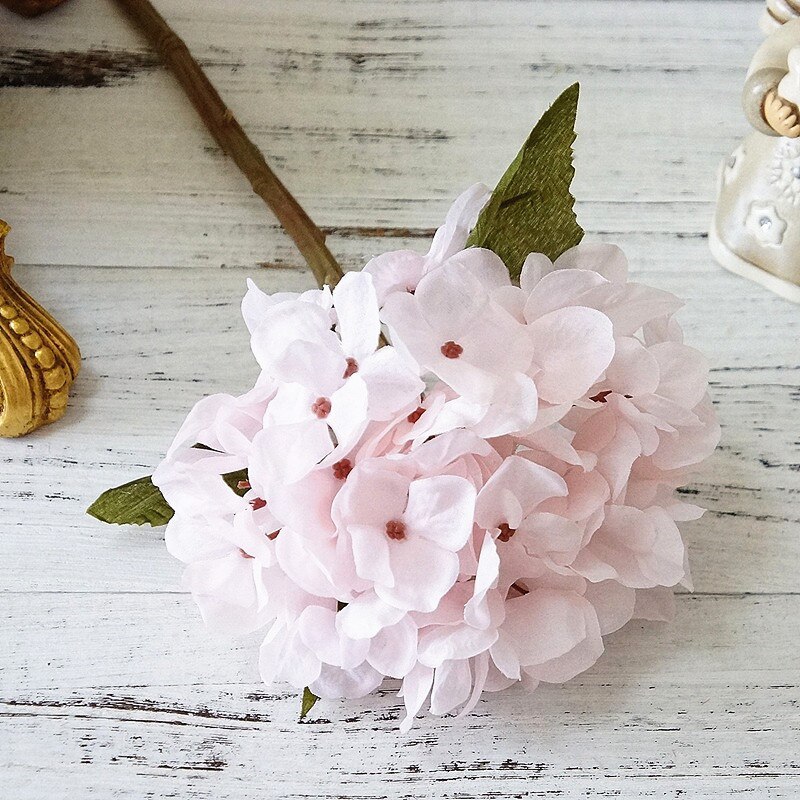 1 Bundel Zijde Kunstbloemen Hortensia Herfst Vazen Voor Home Decor Festival Decoratieve Bloem Bruiloft Bloem Muur Set: C