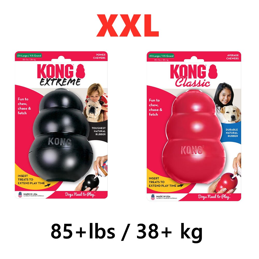 Xxl-Size Kong Klassieke Hond Chew Toy Collection Tot 85 + Lbs (38 + Kg)