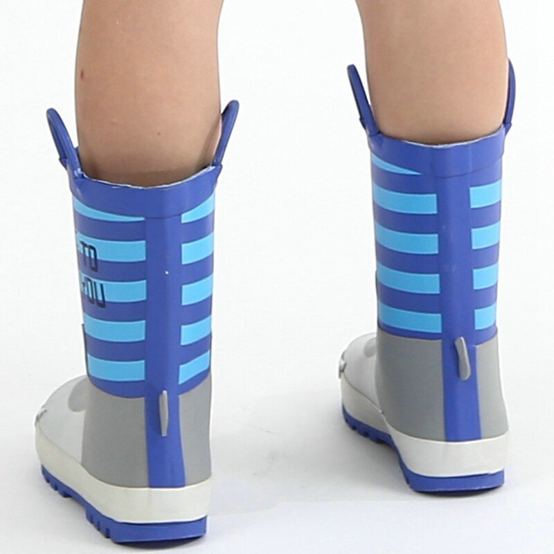 Cartoon Haai Kinderen Regen Laarzen Jongen Meisje Waterdichte Schoenen Mode 3D Gedrukt Kinderen Rubber Laarzen Antislip Baby water Schoenen