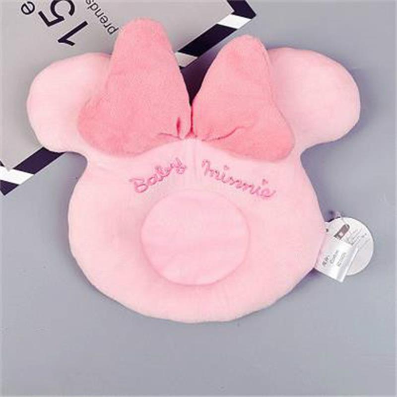 Cartoon baby styling pillow anti head newborn child correcting breastfeeding pillow: pink