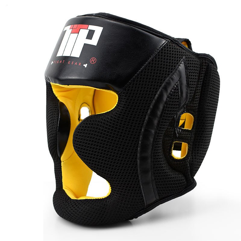 Top bokse hoved beskytter sanda træning hovedbeklædning boksning hoved vagt træning mesh hjelm kick boksning beskyttelse gear