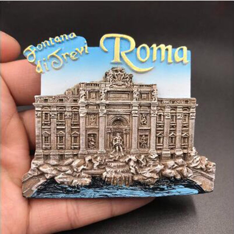 fridge magnet Germany dubai Italy Korea refrigerator paste magnetic 3d Berlin wishing fountain collection Tourist souvenir: roma