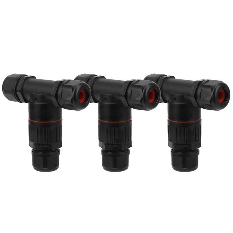 Volt Power Supply Adjustable Switching Power Supply IP68 Waterproof Connector Electrical Cable 3 Way T Shape Outdoor