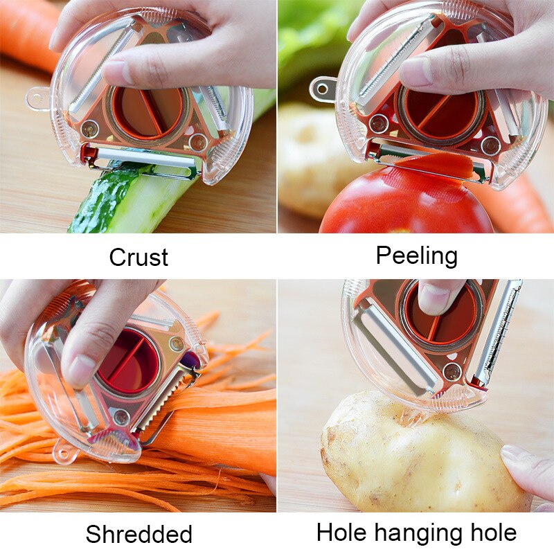 1-2pcs 3in1 Kitchen accessories Vegetable Peeler Potato peeler Carrot Grater Fruit cutter Tools Kitchen gadgets set convenience