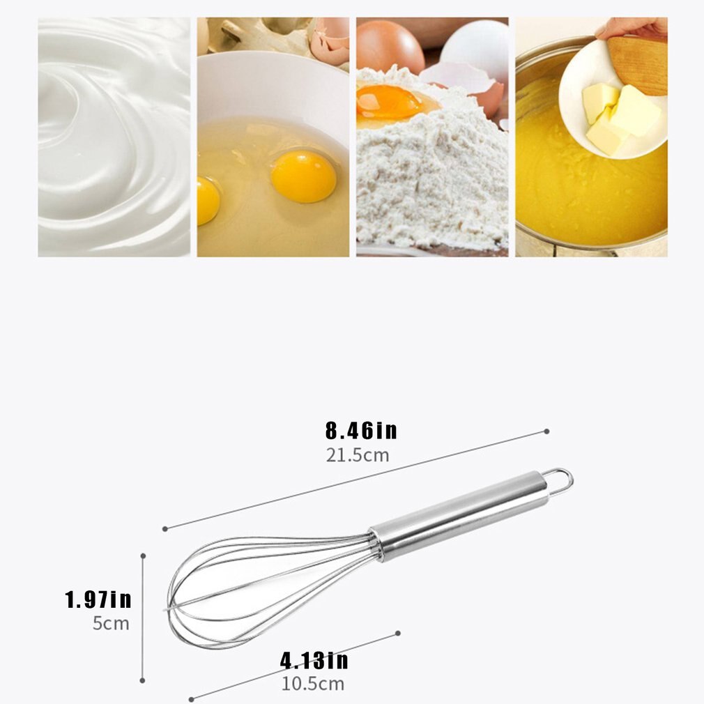 Stainless Steel Manual Whisk Convenience Non-Stick Flexible Easy To Handle Easy To Clean Multifunction