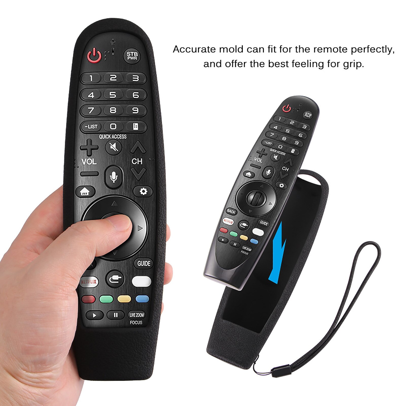 Protective Silicone Remote Control Case For LG TV AN-MR600 AN-MR650 MR19BA Magic Remote Cover Shockproof Washable Remote Holder