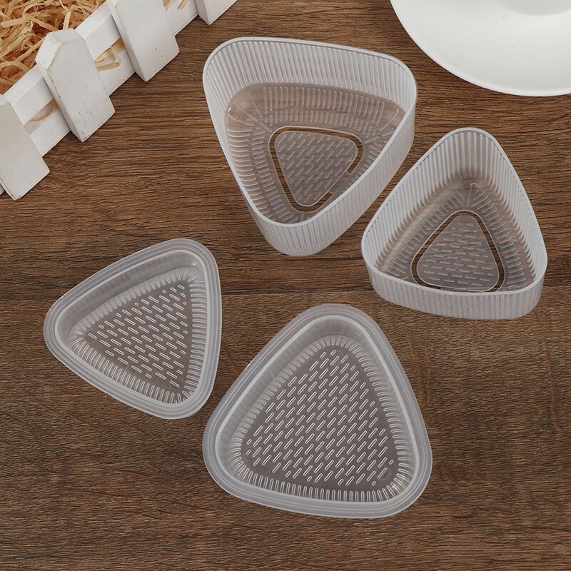 2 st praktiskt transparent kök bento dekorera sushi onigiri mögel mat press triangulär form risboll tillverkare tillbehör