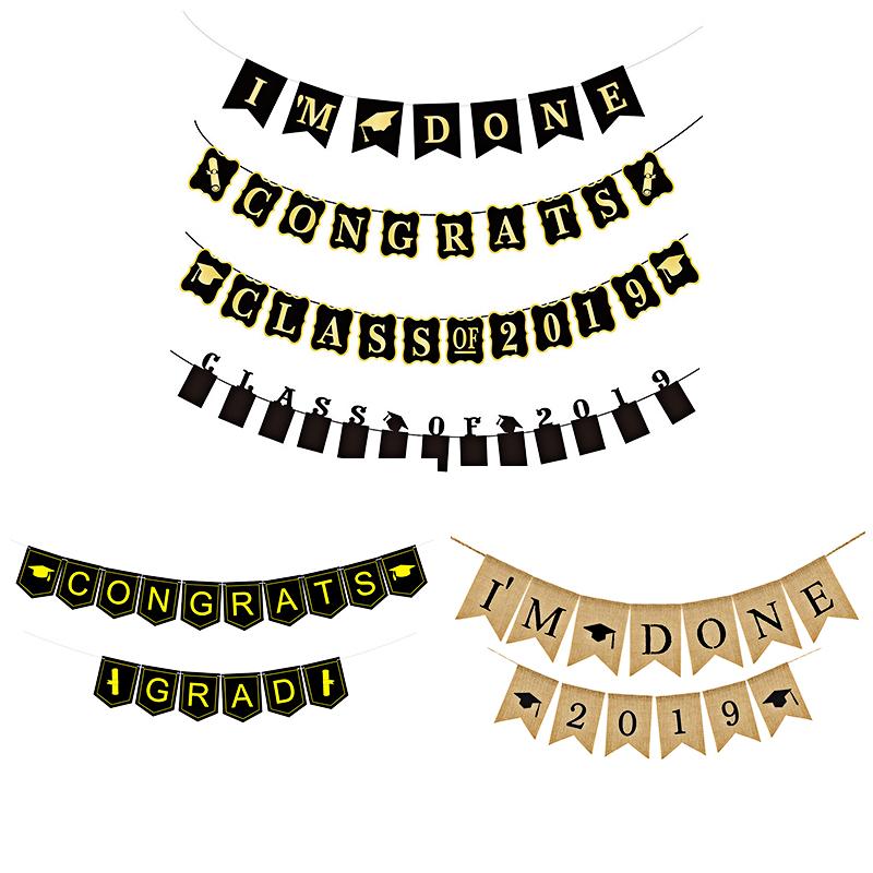 CONGRATULATIONS Banners Graduation Banners Class of Flags Photo Frame Banner Graduation Party Outdoor Indoor Decorations