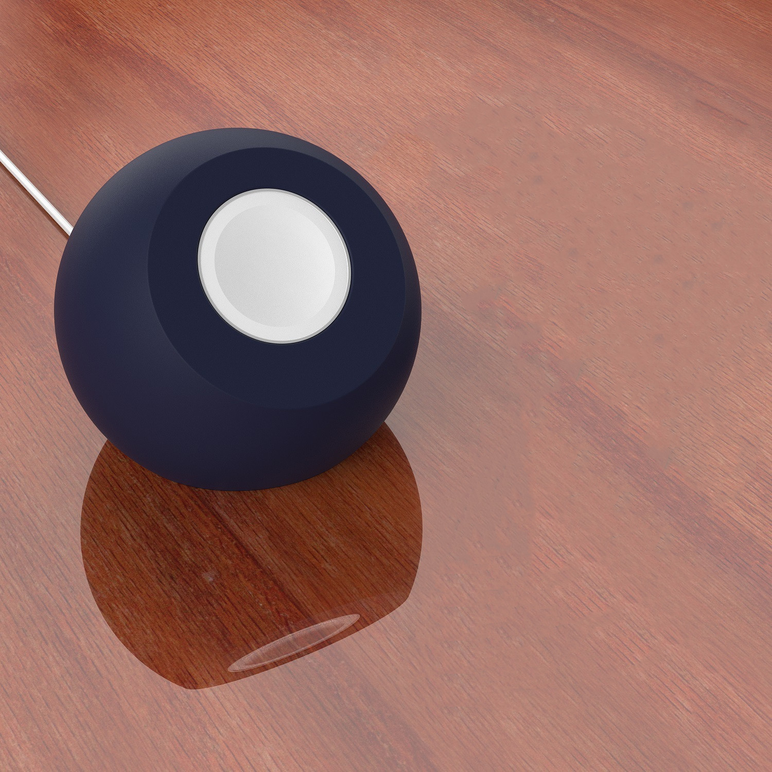 Desk Ball Shape Magnetic Silicone Charging Holder For Apple Iwatch Safe Wireless Charger Dock Station Watch Charging Stand: Sky Blue