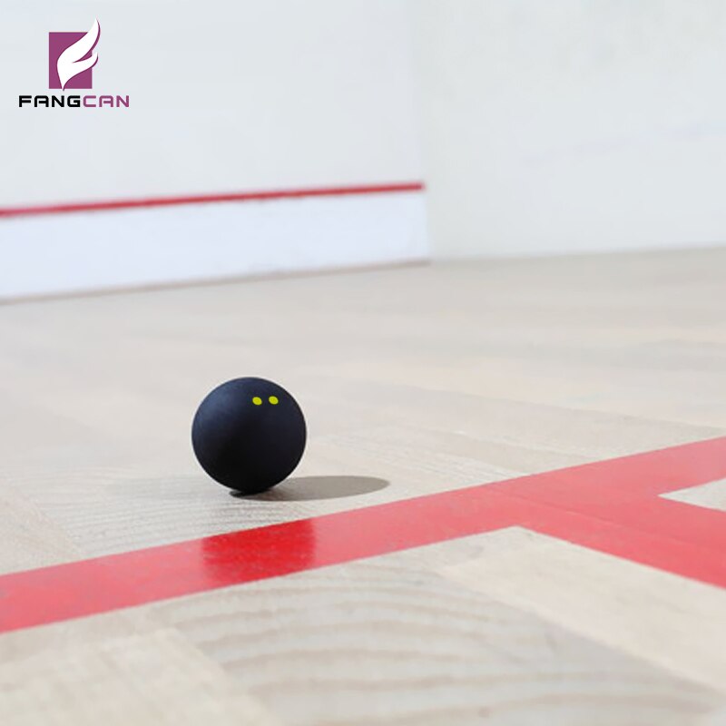 FANGCAN Double Yellow Dot Squash Ball Two Yellow Dots Low Speed Rubber Ball for Tournament Advanced Player