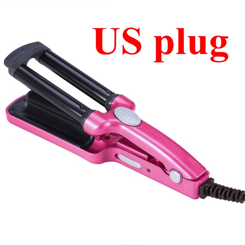 3 Barrels Ceramic Hair Curler Crimper Curling Iron Tong Waving Wand Roller Salon Mini Hair Straightener Corrugated Curling Iron: 01