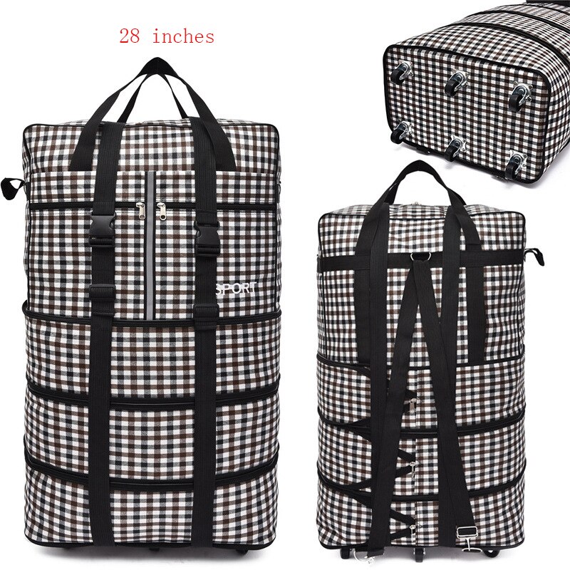 Rejsebagage hjul rejsetaske lufttransport i udlandet rejsetaske bagage universal hjul sammenklappelige mobile tasker: H -3