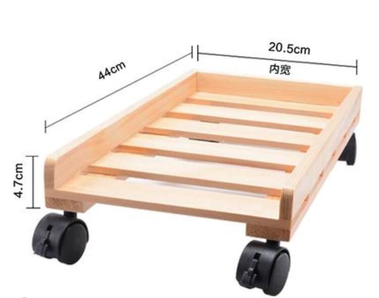 Solid wood computer host tray PC host bracket Mobile cooling CPU holder: varnish