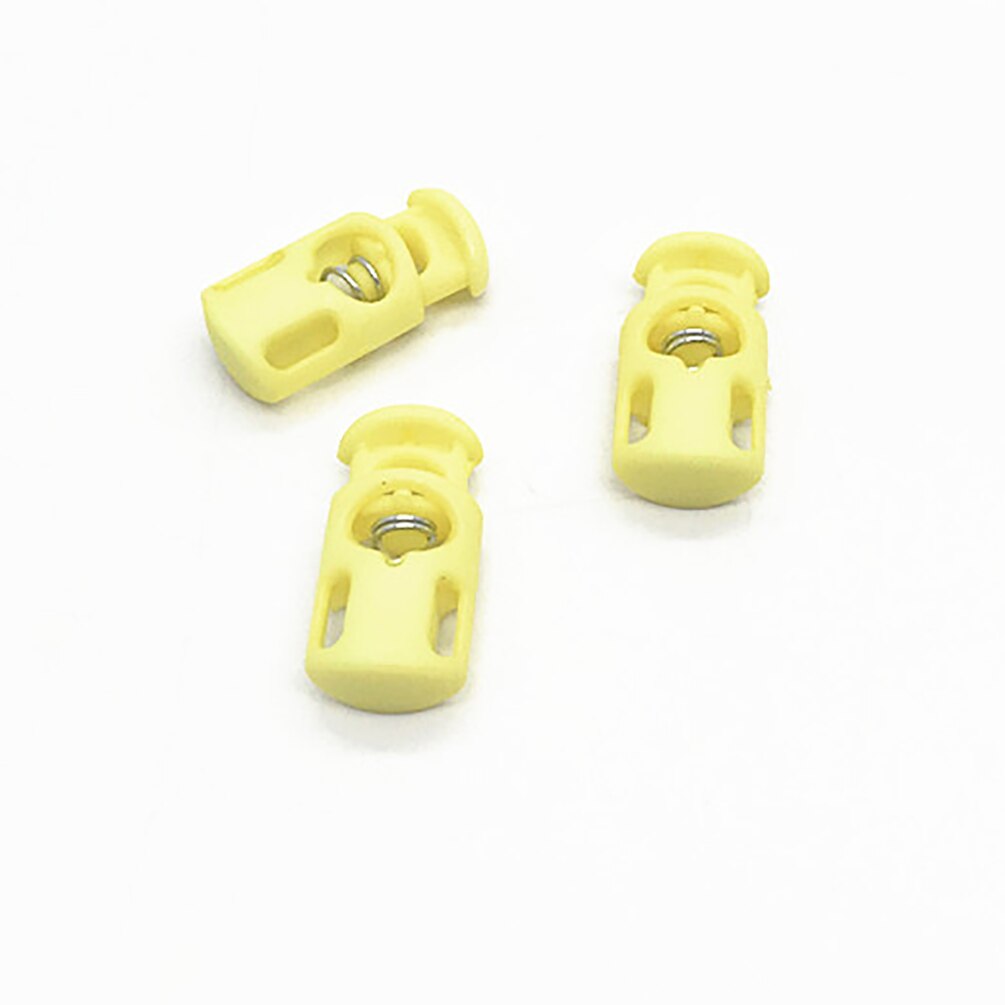 Bloqueo de cordón de palanca de plástico, tapón de cordón de resorte de varios colores para ropa DIY, cordón de cordón, accesorios de ropa deportiva, 25x12mm, 50 Uds.: beige 