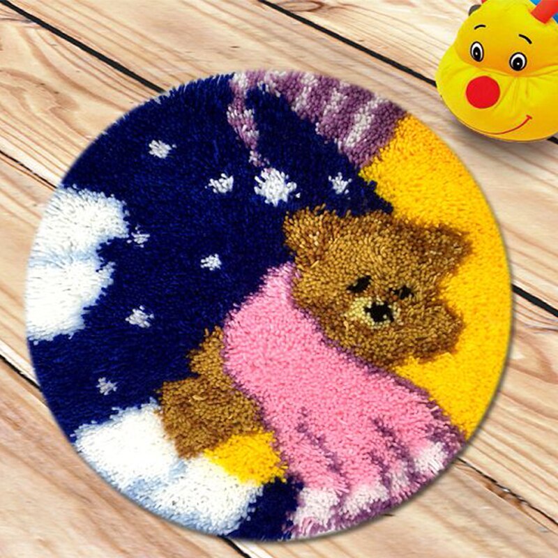 Crochet tapis ours couture Crochet tapis Kit inachevé Crochet tapis broderie tapis fait main tapis de sol tapis salon