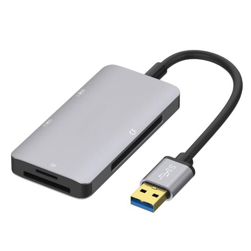 5 in 1 USB Hub to SD TF CF Memory Card Reader USB 3.0 Hub Adapter with Compact Flash Memory Card Reader for iPad Pro