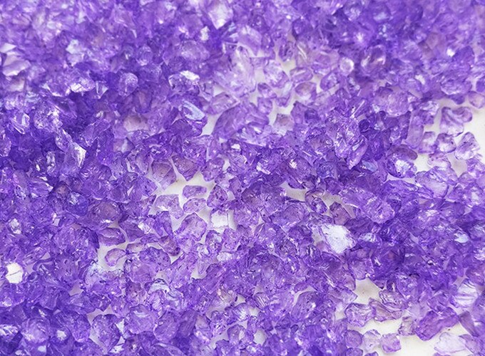 250g Colorful Glass Sand Mosaic Tile DIY Mosaic Craft Materials Handmade Mosaic Making Glass Tile Fillers of Fish Tank: 250g Purple