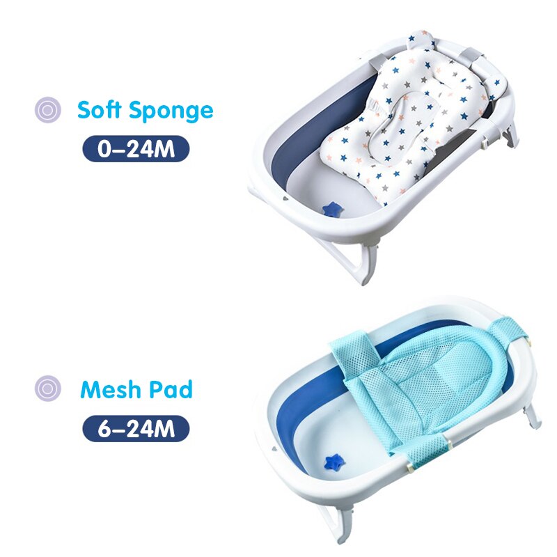 Tegneserie bærbar baby skridsikker badekar brusebad badekar måtter nyfødt sikkerhed sikkerhed bad luftpude foldbart blødt pude sæde