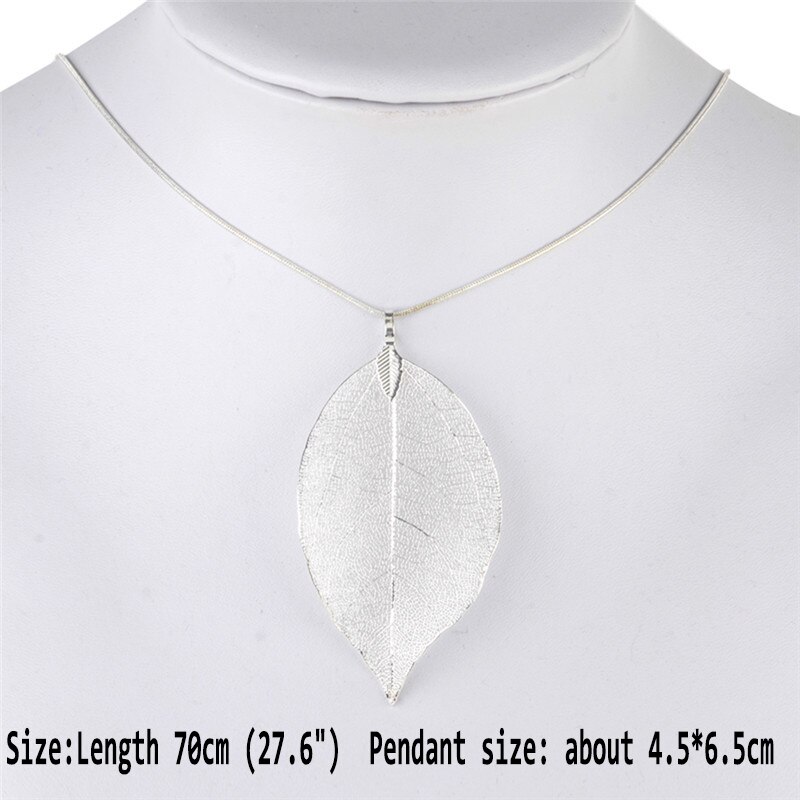 Simple Classic Pendant Necklace Feather Necklace Long Sweater Chain Statement Jewelry Choker Necklace For Women Leaf Chocker: 13