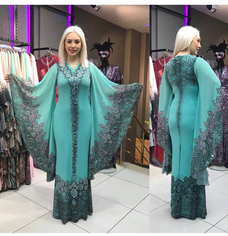 Tyrkisk muslimsk kjole abayas for kvinder marokkan... Grandado