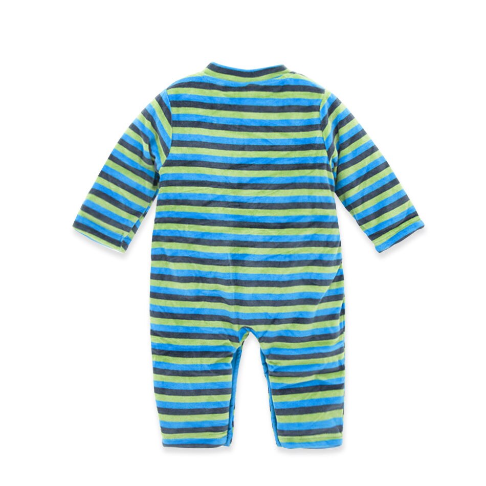 Baby Boy Kleidung Blau Grün Schwarz Streifen Langarm-babyspielanzug Winter Warme Outfit Baumwolle Kleidung Neue Geboren Baby Kostüm