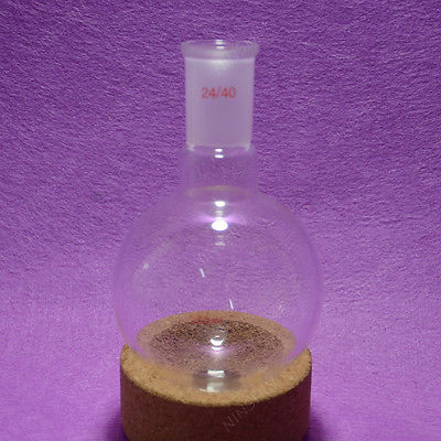 250ML Single Neck Round Bottom Flask, Heavy Wall,24/40 Joint,lab Glassware Flask