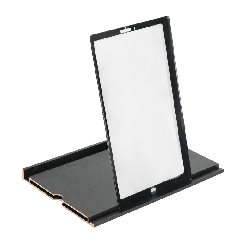 3X 4X 12 Inch Wood Grain Horizontal and Vertical Screen Dual-Purpose Mobile Phone Screen Magnifier HD 3D Video Magnifier