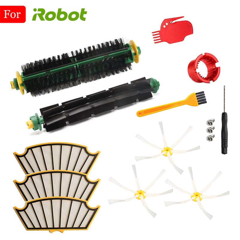 For iRobot Roomba 500 510 520 527 528 530 532 535 540 550 560 562 570 572 580 581 585 590 Side Brush Filter Vacuum Cleaner Parts