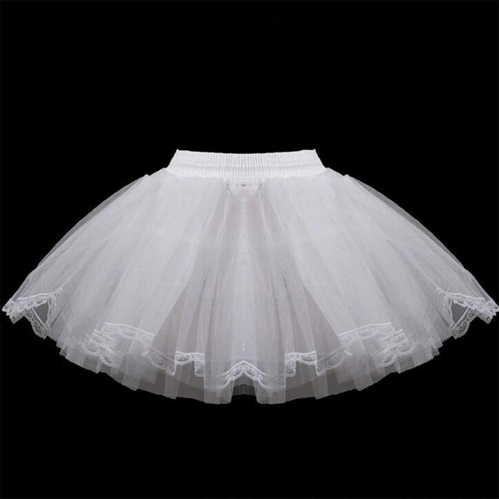 Barn underkjol barn korta underkjolar blommflicka klänning crinoline för bröllop små flickor / barn / barn underkjol: Vit 3