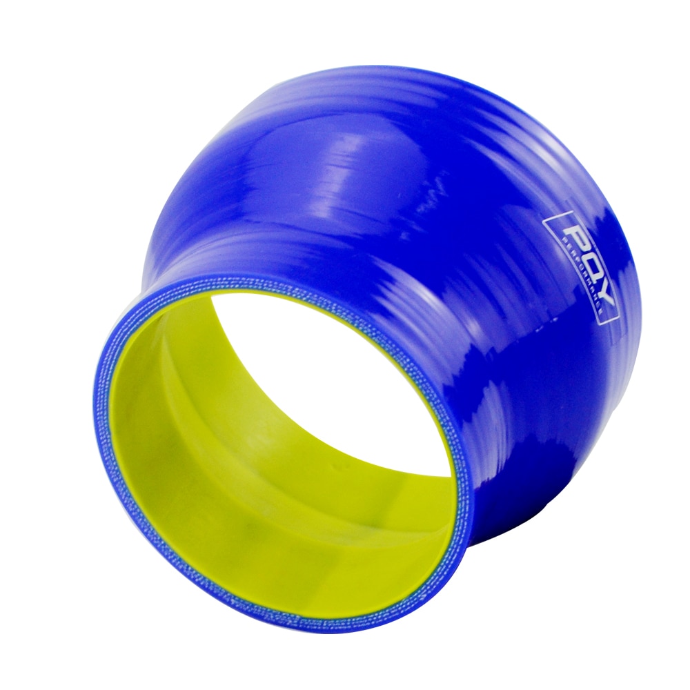Hypertune - 3 "-4" 76Mm-102Mm Siliconen Slang Rechte Reducer Joiner Koppeling Blauw &amp; geel HT-SH300400-QY