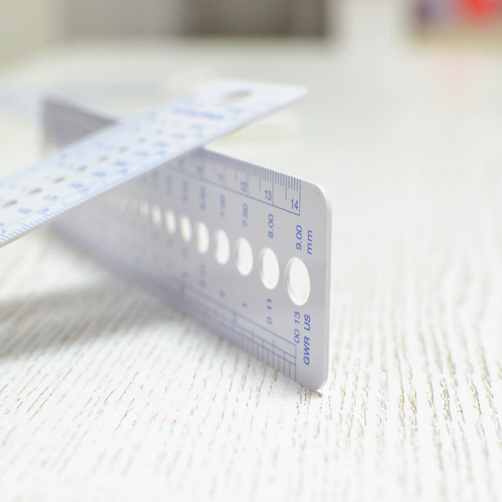 UK US Canada Sizes Knitting Accessories Needle Gauge Inch Sewing Ruler Tool CM 2-10mm Size Measure Sewing Tools