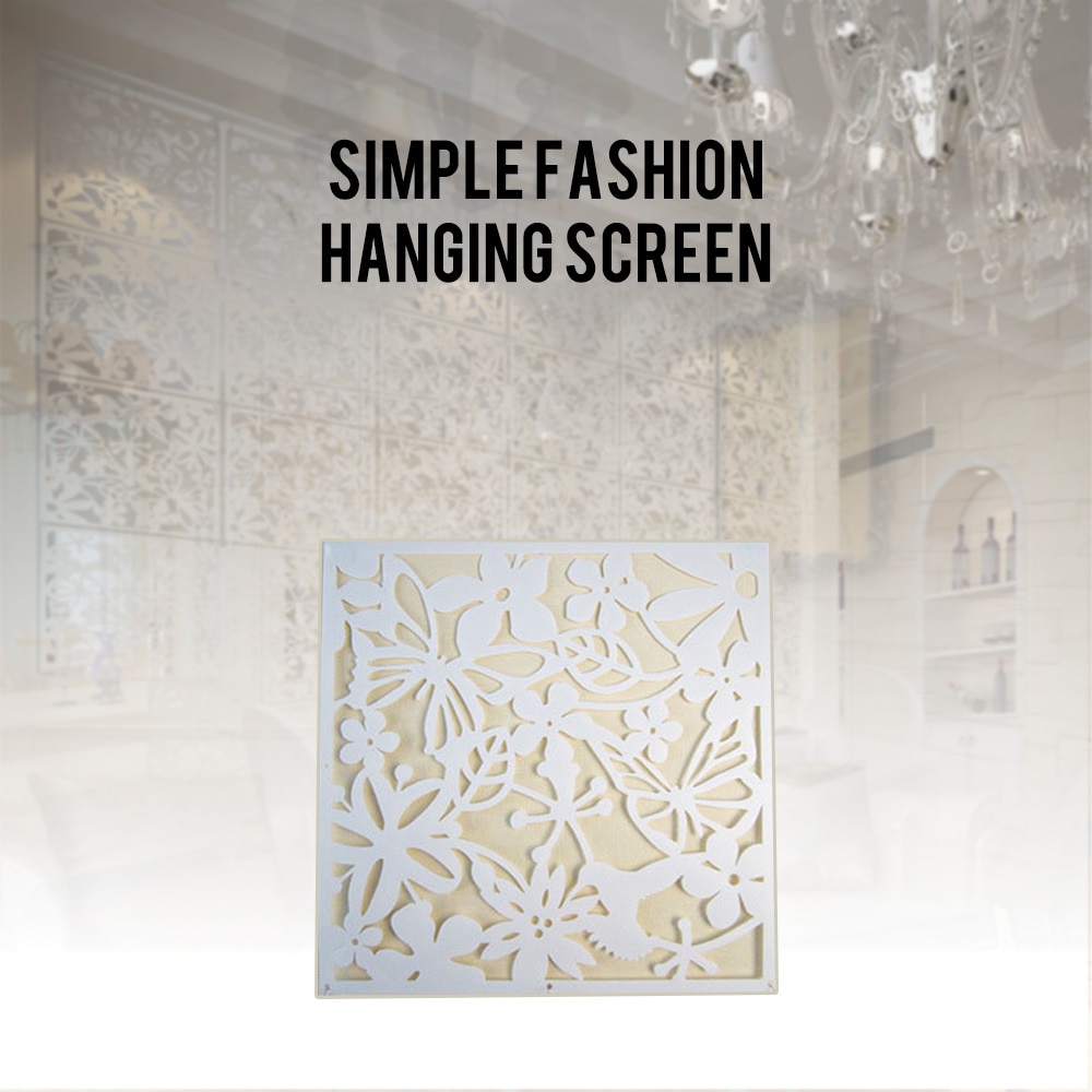 1pc Hanging Room Divider Safety Partition Screen Panels for Home Dining Room Sitting Room Home Hotel and Bar Decoration 40x40cm