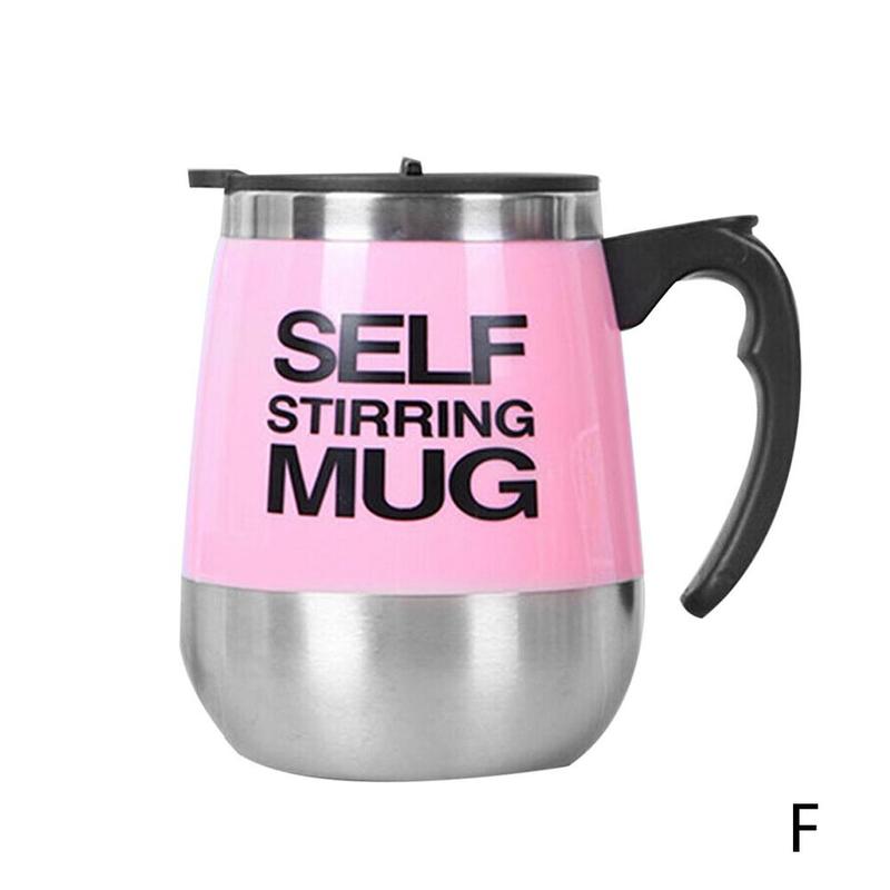 Auto Sterring Coffee Mug Stainless Steel Magnetic Mug Electric Mug Shaker Milk Cover Cup Mixing Mugs Lazy Smart Supplies Co D1K4: F