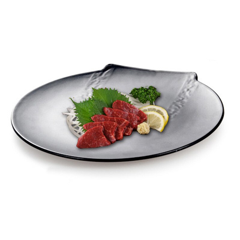 A5 mélamine vaisselle assiette à dîner assiette Larregular plat à soupe avec bouche mélamine porcelaine Imitation vaisselle assiette à rôtir