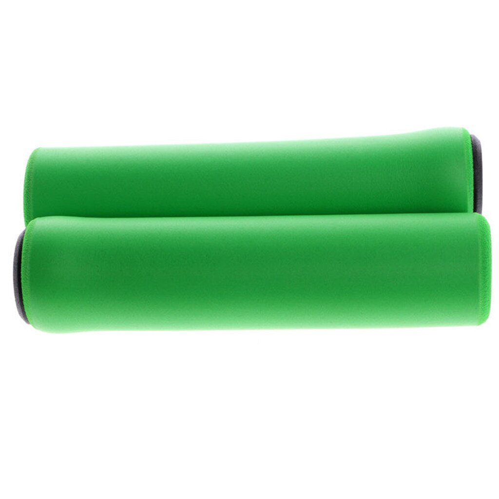1Pair Silicone Cycling Bicycle Grips Outdoor MTB Mountain Bike Handlebar Grips Cover Anti-slip Strong Support Grips Bike Part: Green