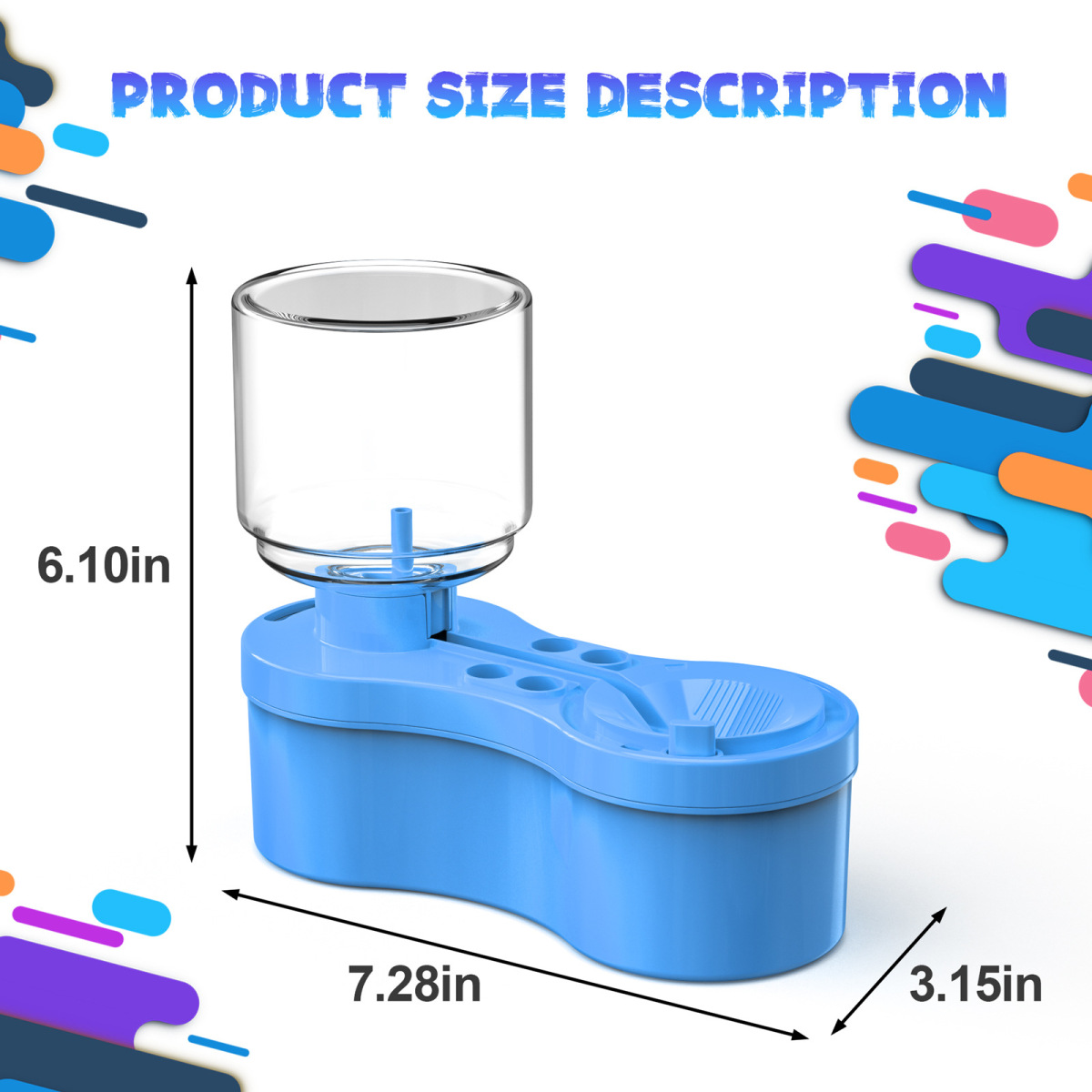 Paint Brush Cleaner With Drain Button Automatic Water Circulation Paint Brush Cleaning Machine Cleaning Bucket Art Tools: Blue