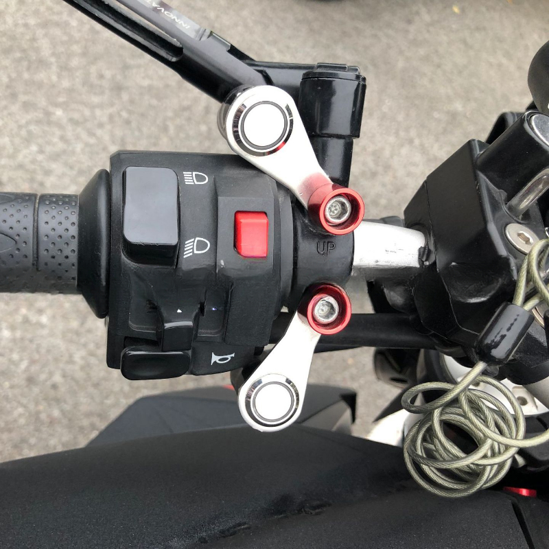 Interruptor de luz LED impermeable para motocicleta, Faro de manillar, luz antiniebla, interruptor de encendido y apagado, 12V