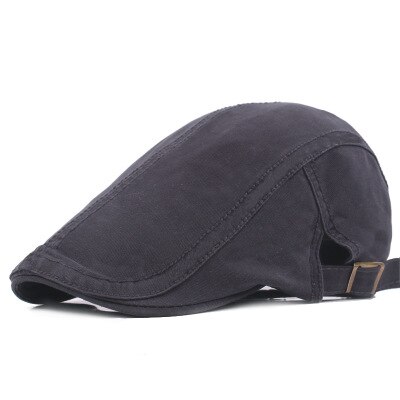 SUOGRY algodón gorras tipo boina para hombres Casual gorros boinas sombreros gorra de: gray