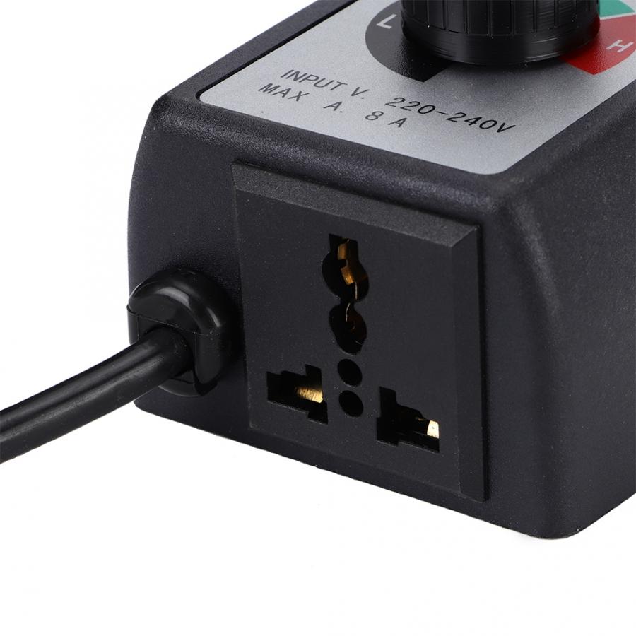 Trinnløs motorhastighetsregulator universell kanalvifte regulatorbryter mørkere elektrisk hastighetsregulator eu støpsel 230v