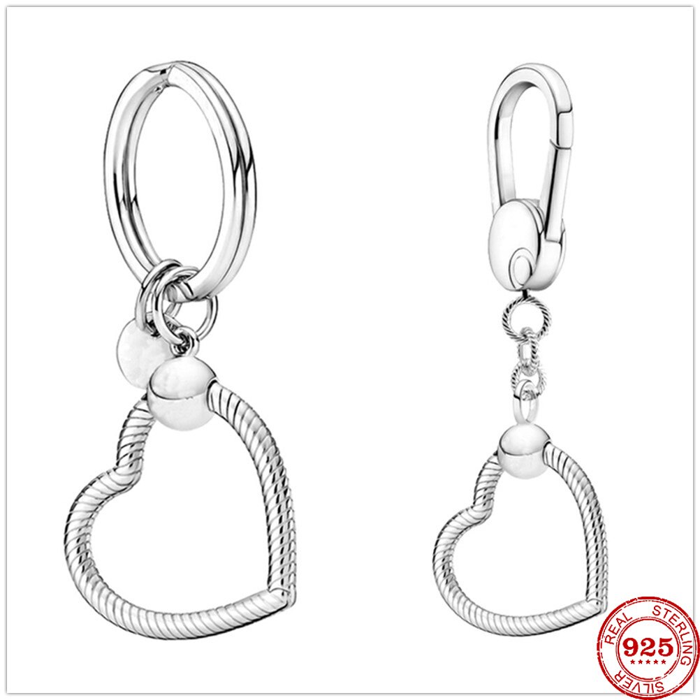 Vendita calda 100% orecchini in argento Sterling 925 portachiavi fascino misura braccialetto originale che fa gioielli di moda fai da te per le donne